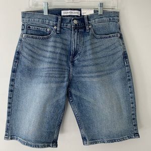 Calvin Klein Jeans Mens Straight Denim Jean Shorts Sz W30 Lisbon Light Blue NWT